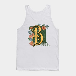 Art Nouveau Letter B, Ornamental Letter B, Art Deco Tank Top